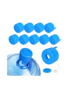 Water Bottle Caps, 55mm 3 & 5 Gallon Jug, Replacement Snap-On Cap Anti Splash Peel Non-Spill (10pcs)