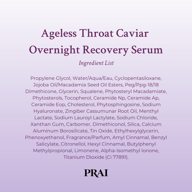 PRAI Beauty Ageless Throat Caviar Overnight Recovery Serum for Instantly Ageless Neck Neck Firming and Tightening Serum 17 Oz - Image 2