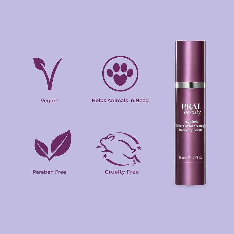 PRAI Beauty Ageless Throat Caviar Overnight Recovery Serum for Instantly Ageless Neck Neck Firming and Tightening Serum 17 Oz - Image 5