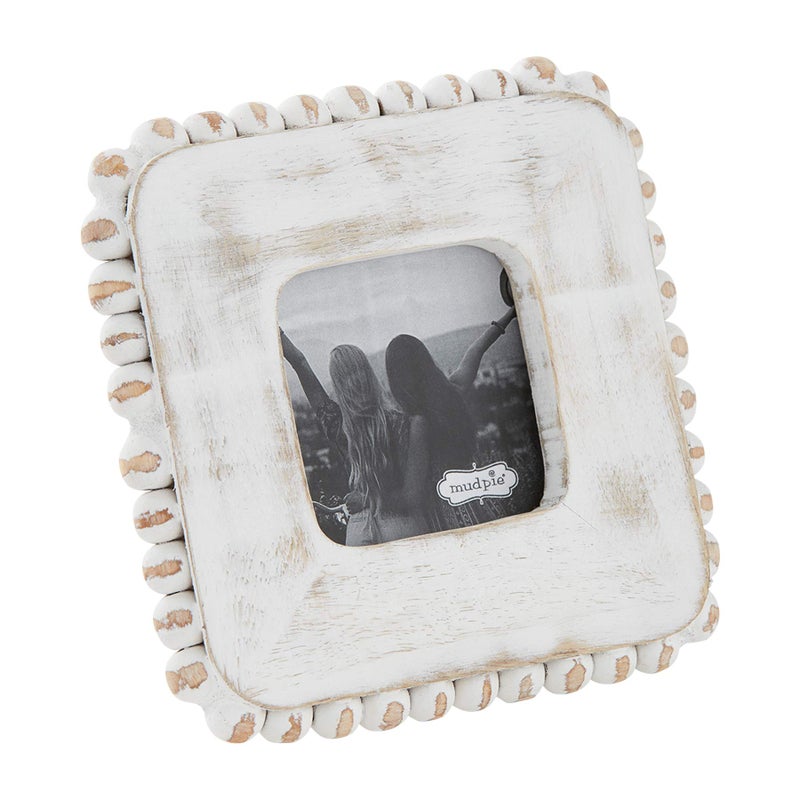Mud Pie SQUARE SMALL BEADED EDGE FRAME