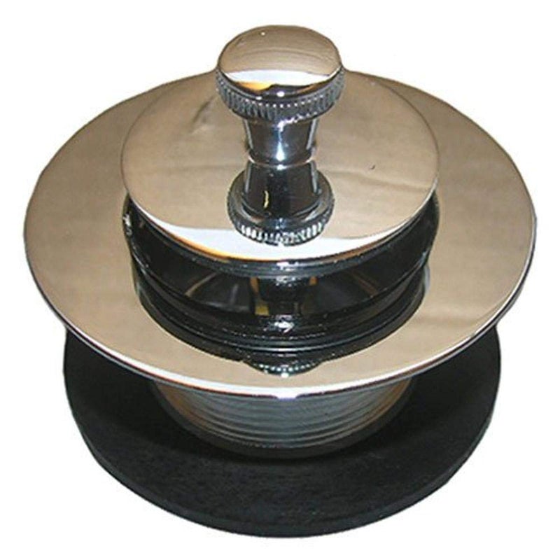 مصفاة أحذية Lasco 03-4805 بخيوط دقيقة مقاس 1-1/4 بوصة مع سدادة رفع وقفل مطلية بالكروم لحوض الاستحمام