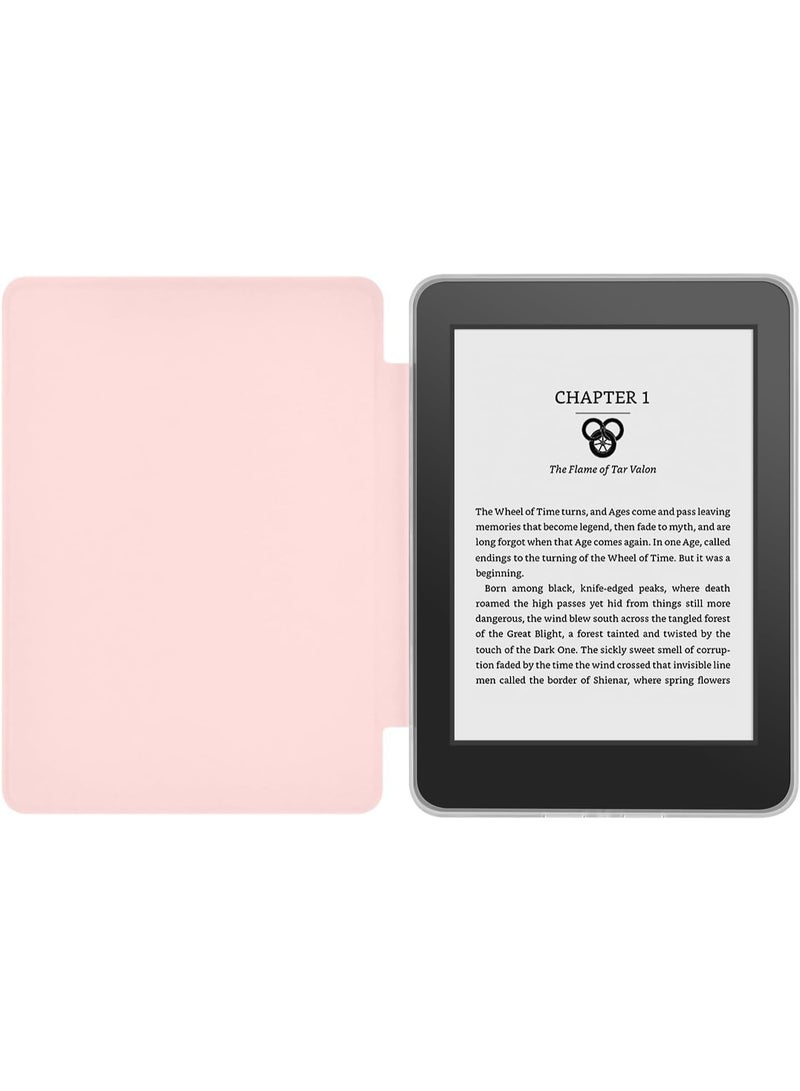 Case for 6.8" Kindle Paperwhite (11th Generation-2021 Release), Ultra Clear Soft Flexible Transparent TPU Back Cover with Auto Sleep/Wake for Kindle Paperwhite (Model NO. M2L3EK) (Pink) - Image 3