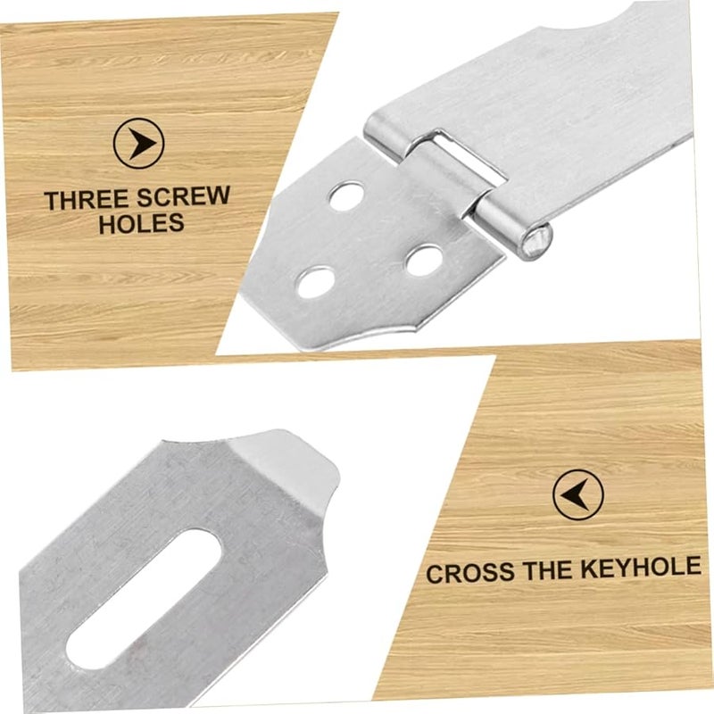 Stainless Steel Cabinet Door Sliding Lock 20Pcs Silver Furniture Safety Bolt - Image 5