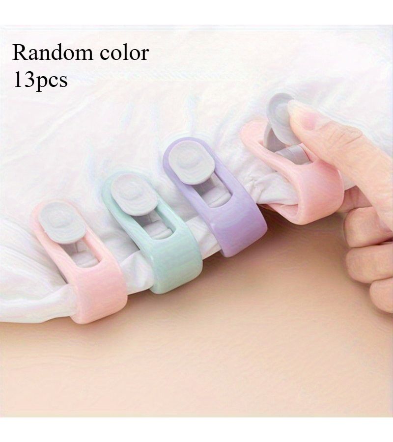 13 Pcs Multifunctional Non Slip Fixed Clip For Bed Sheet Curtain Socks Clothes Random Color - Image 4