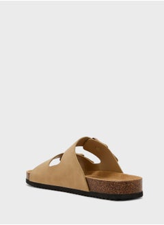 Truffle Comfy Footbed Double Strap Flat Sandal  - Image 3