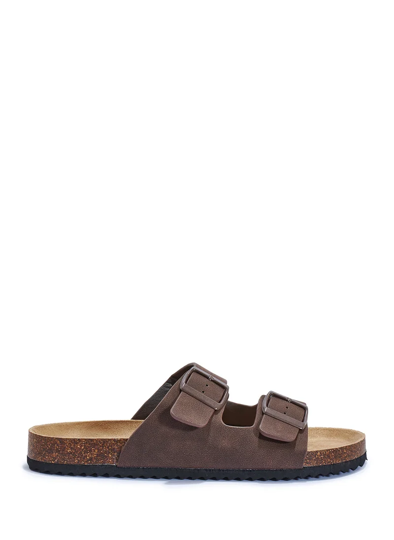 ترافل من نمشي Comfy Footbed Double Strap Flat Sandal