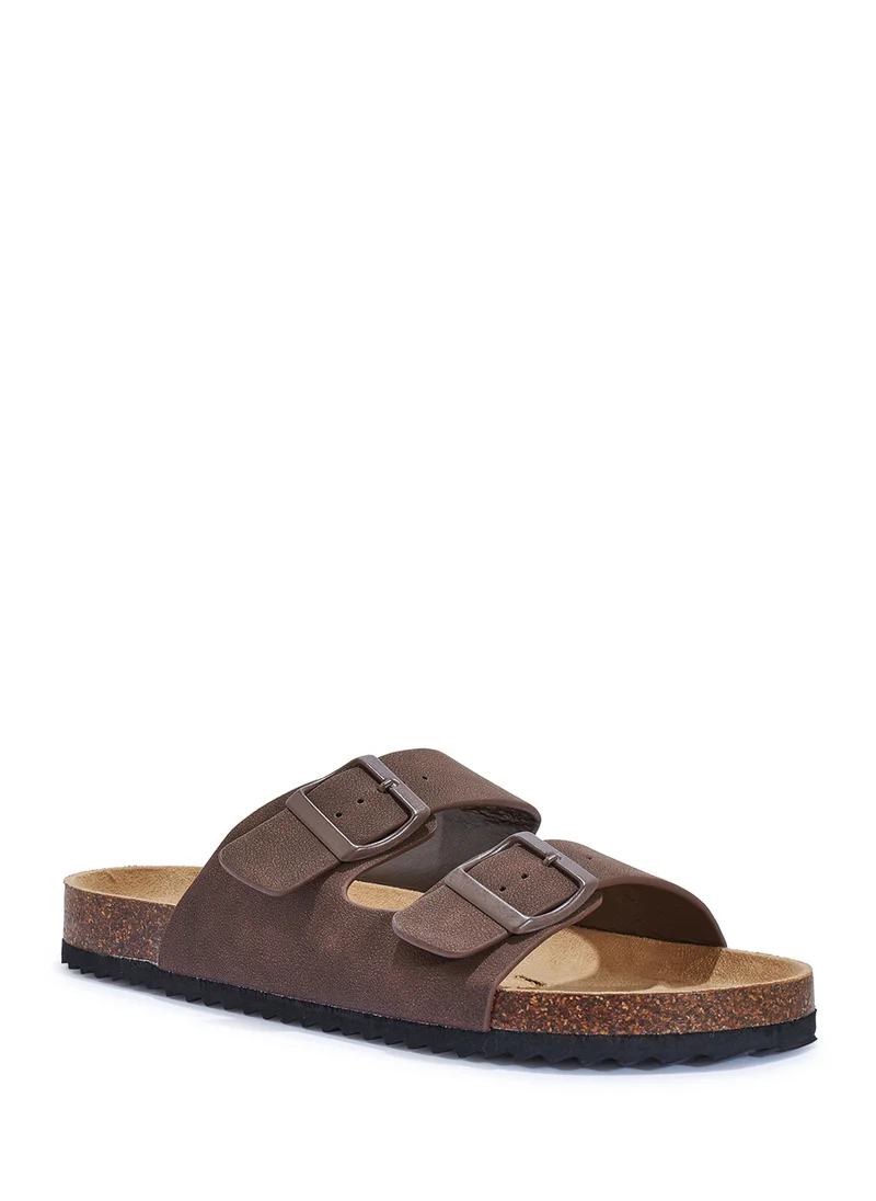 ترافل من نمشي Comfy Footbed Double Strap Flat Sandal