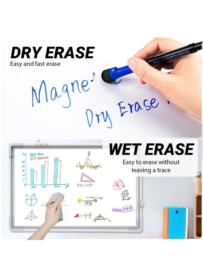 JR.WHITE Magnetic Dry Erase Markers Fine Point Tip, 12 Count Colorful White Board Markers Dry Erase Marker with Eraser Cap, Low Odor Thin Marking for Teachers, Calendar Boards, Office, School Supplies - Image 4