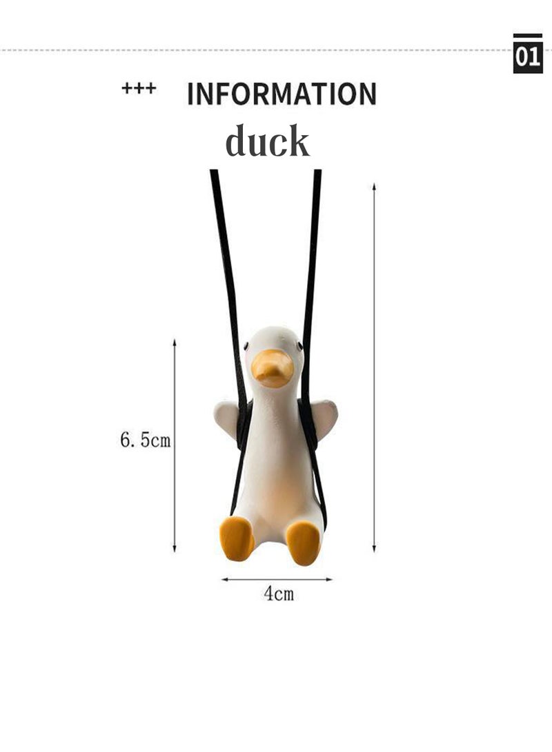 Swing Duck Car Ornament, Car Pendant, Car Rear View Mirror Pendant Car Decoration, Stable and Smooth, Durable, with Rope, Easy To Hang, Can Be Used In Car, Home, Restaurant, Etc（1 pack） - Image 3