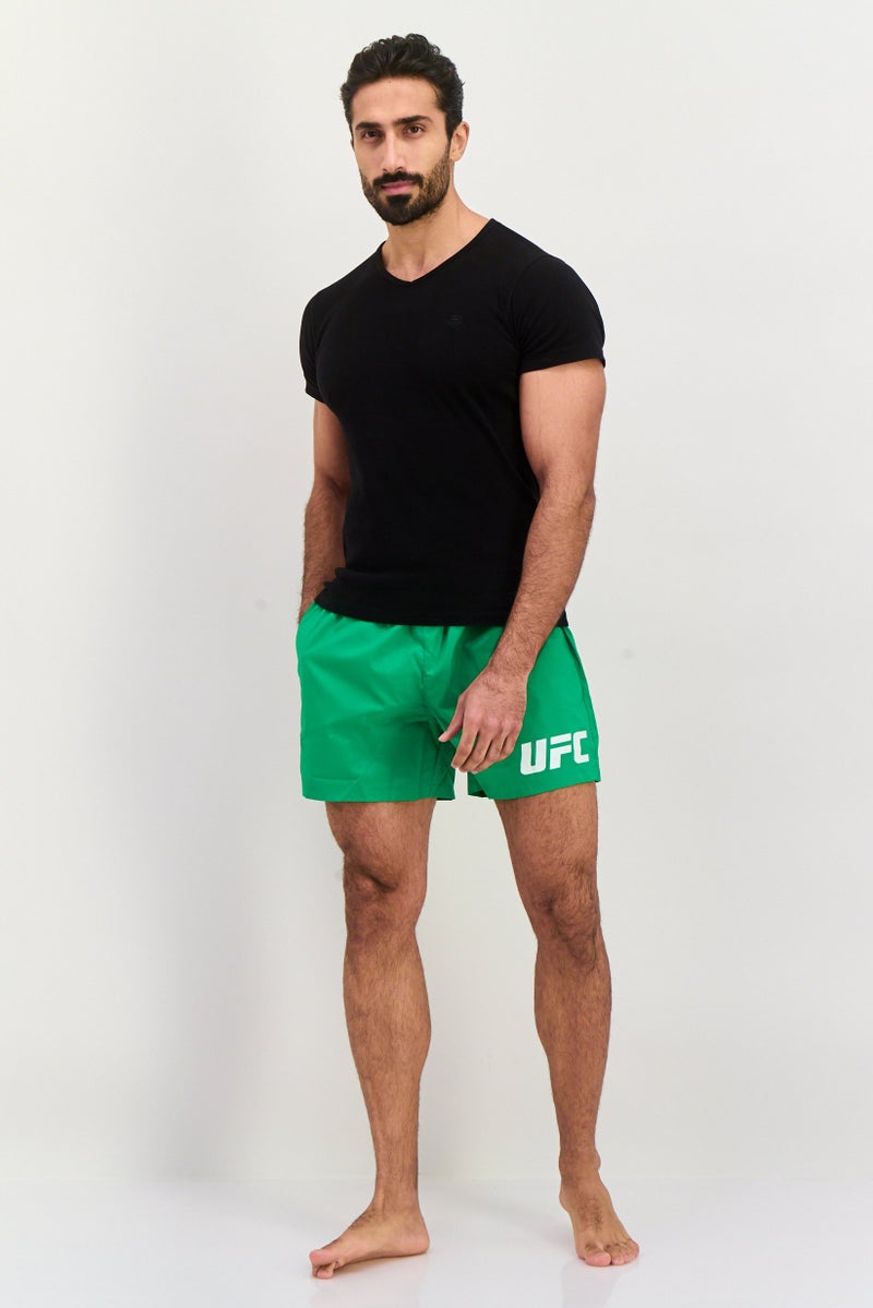 Ufc Men Brand Logo Board Shorts, Green - Image 3