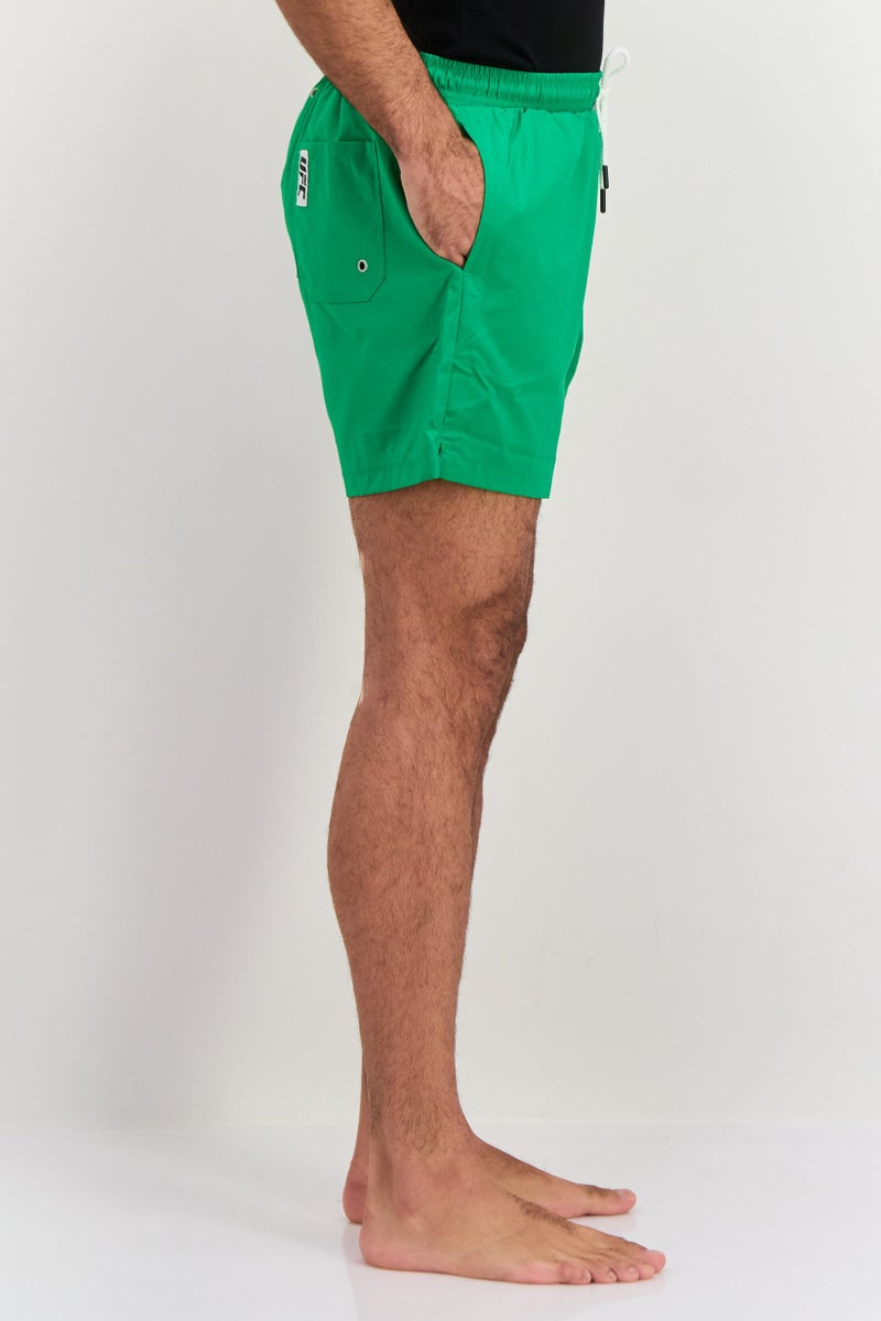 Ufc Men Brand Logo Board Shorts, Green - Image 4