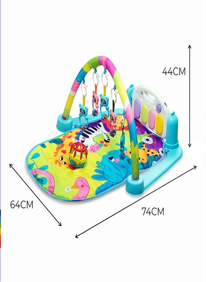 ADKD Baby Toys Multi Functional Musical Keyboard Mat Piano Baby Mat Gym & Fitness Rack For 0 To 24 Month Age Baby (Pink),1 Count - Image 3