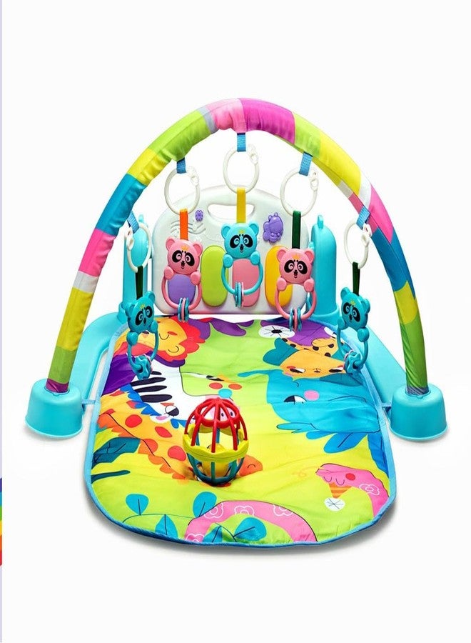 ADKD Baby Toys Multi Functional Musical Keyboard Mat Piano Baby Mat Gym & Fitness Rack For 0 To 24 Month Age Baby (Pink),1 Count - Image 2