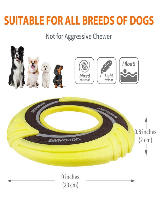 SKIPDAWG Interactive Tug Toy, Flying Disc Water Toy Non-Toxic Light TPR/Nylon Fabric, Pet Training and Outdoor Exercise Toys for Dogs, Diameter 9 Inches - Image 2