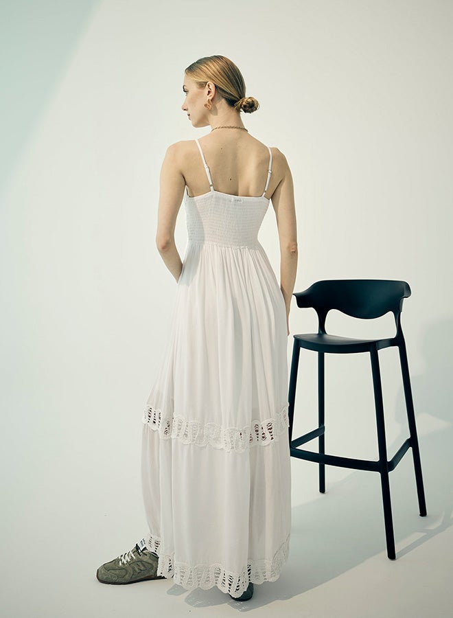 Virgio VIRGIO 100% Viscose Maxi Dress Strappy Lace Style - Image 4