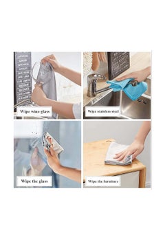 SYOSI Fish Scale Rag, 10 Pcs Wave Pattern Fish Scale Cloth Rag, Cleaning Cloth, Reusable Household Cleaning Rag, for Windows Cars Mirrors Stainless Steel Cleaning Housework  - Image 4