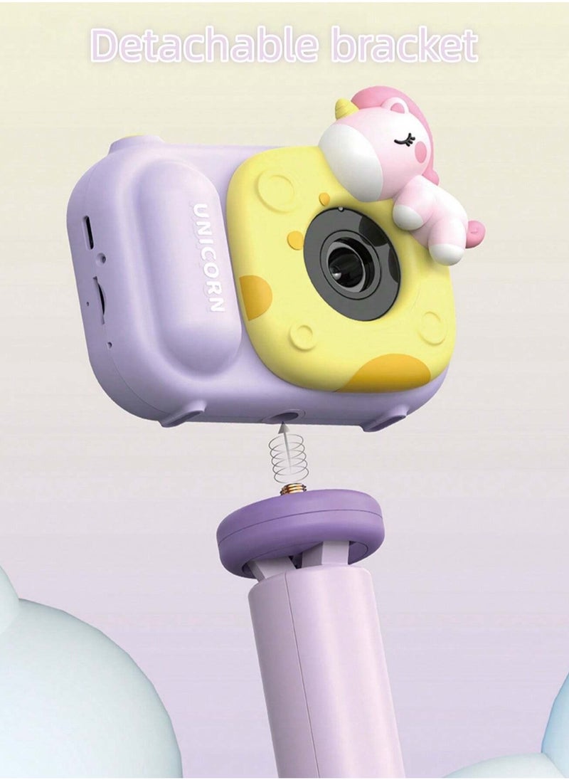 MOCOM Kids Digital Camera with Tripod – 1080P HD Vlogging Camera for Children, 48MP Photo & Video Recording, Built-in Games, 2.4” LCD Screen, USB Rechargeable, Portable Selfie Camera Toy Gift for Boys & Girls Ages 3-12  - Image 5