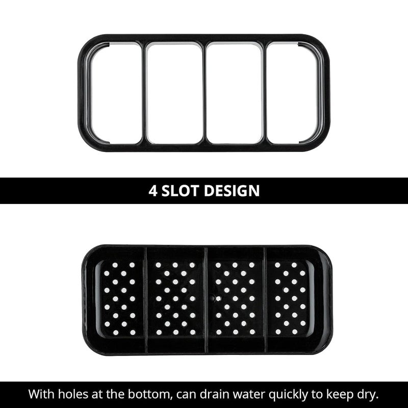 Onward Stainless Steel Kitchen Utensil Holder Drainer Cooking Utensil Holder Stainless Steel Kitchen Countertop Holder for Spoons Forks Butterknife Knife Spatula - Image 4