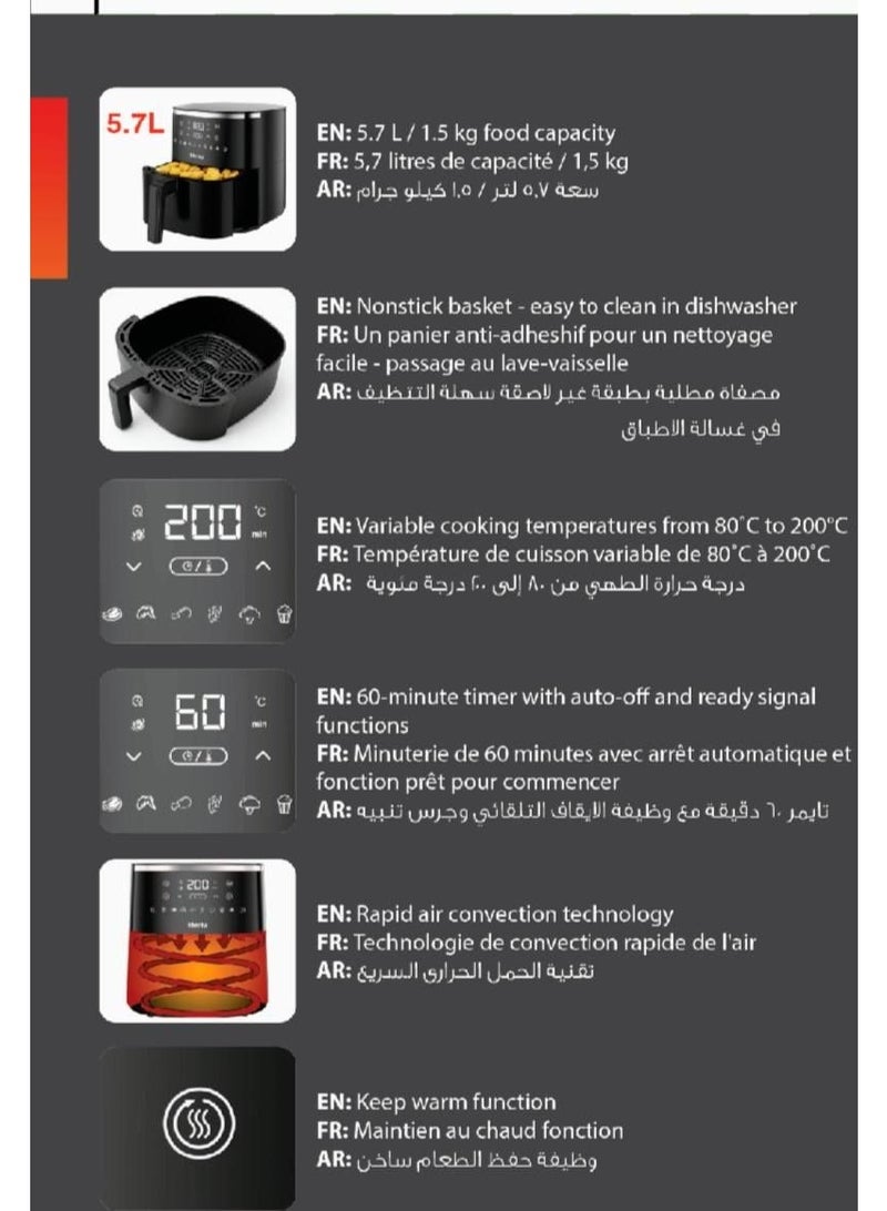 Mienta - Digital Air Fryer - Crisp - AF47835A - Image 3