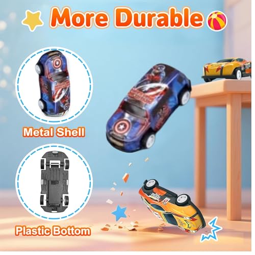 VRION® Mini Cars Set of-4 Unbreakable Racing Mini Diecast Car Models Set for Kids Pull Back Metal Alloy Car Play Set for Kids, Unique Toys, Best Birthday Gift, Diwali Gift, Khilona for Boys - Image 5