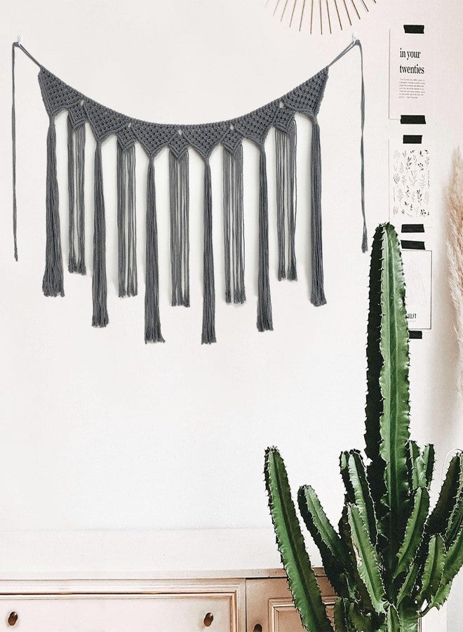 Youngeast Handmade Boho Macrame Wall Hanging Home Décor Woven Tapestry 39.5 x 15.7 Inches - Image 1