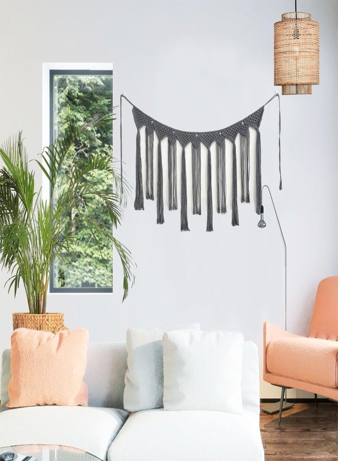 Youngeast Handmade Boho Macrame Wall Hanging Home Décor Woven Tapestry 39.5 x 15.7 Inches - Image 3
