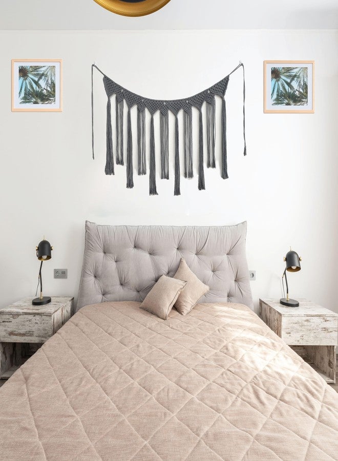 Youngeast Handmade Boho Macrame Wall Hanging Home Décor Woven Tapestry 39.5 x 15.7 Inches - Image 2