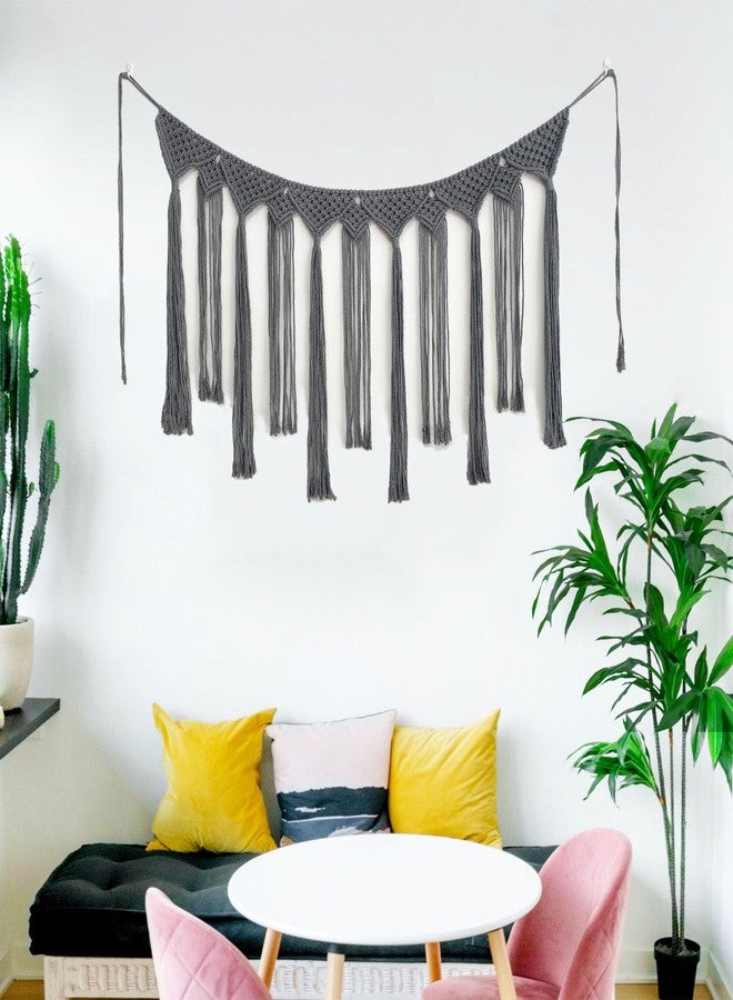 Youngeast Handmade Boho Macrame Wall Hanging Home Décor Woven Tapestry 39.5 x 15.7 Inches - Image 4
