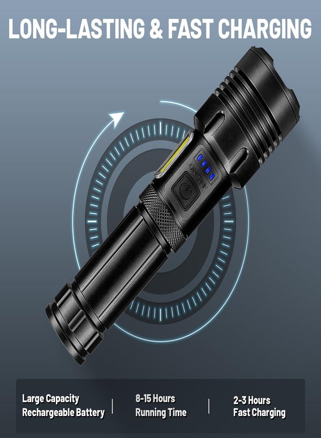 azamine Rechargeable Flashlights High Lumens, 990000LM Bright Flashlight Βattery Include, Adjustable LED Flashlight 7 Modes, IPX7 Waterproof Handheld Flash Light for Home, Camping, Emergencies - Image 3
