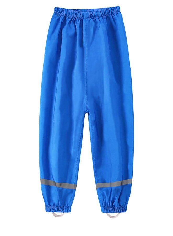 YIQAUMA Boys Girls Toddlers Waterproof Rain Pants Mud Proof Lightweight Splash Pants (US, Age, 1 Year, 2 Years, Blue) - Image 1