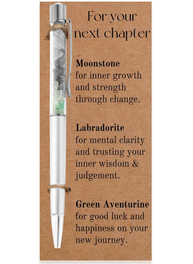 Glowave Congratulations Gifts for Women, Natural Crystal Pen with Stones, Farewell for Coworkers, Retirement Present for Women, Inspirational Desk Pen for Teacher, Nurse, Friend - Image 1