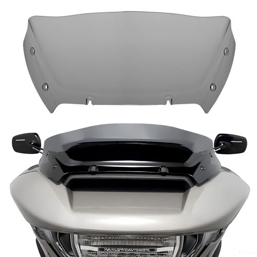 FATECIM 9" Wave Windshield Windscreen Air Deflector for Harley CVO Road Glide FLTRXSE 2023-up, CVO Road Glide ST FLTRXSTSE 2024-up, Road Glide FLTRX 2024-up Accessories (Smoke) - Image 1