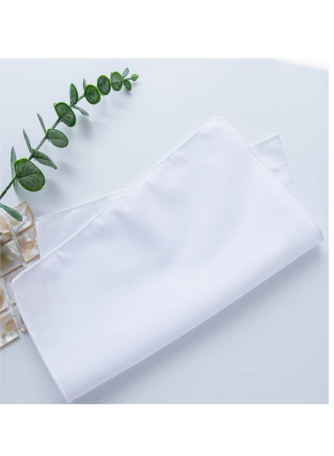 CoCoUSM Mens Solid Cotton White Black Pocket Square Hankies Assorted Pack - Image 4