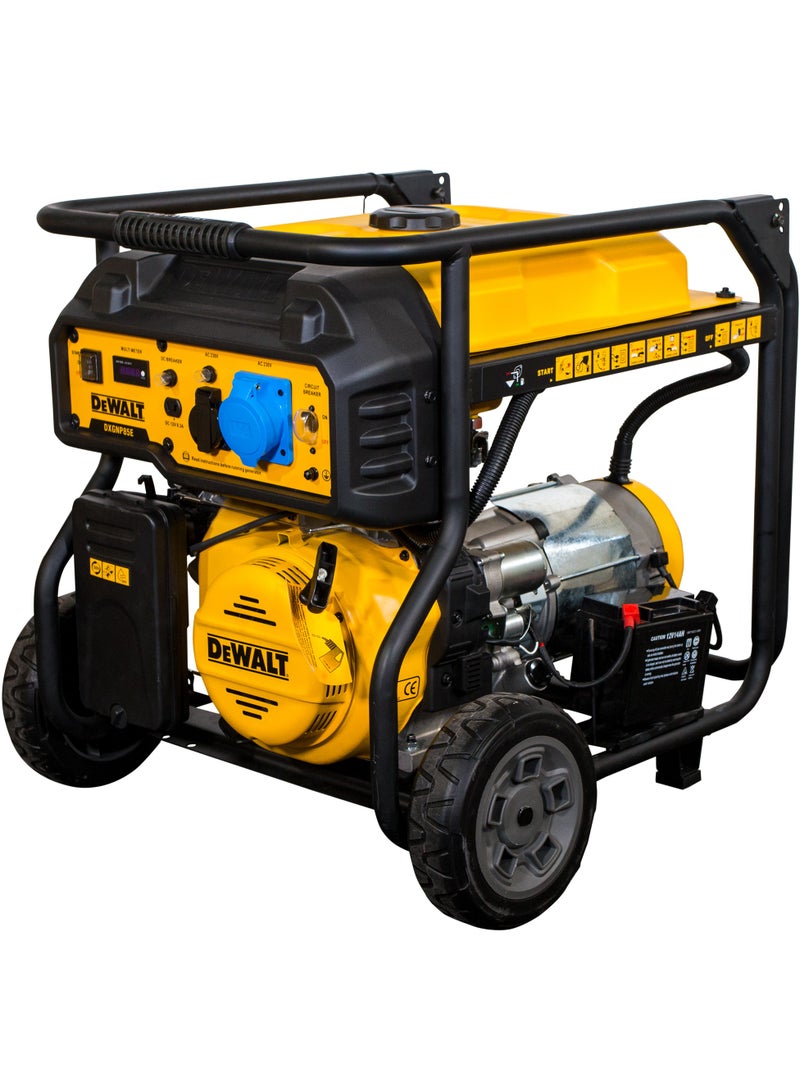 ديوالت مولد بنزين من ديوالت، طاقة مقدرة 8000 واط، خزان وقود سعة 28 لتر، تشغيل كهربائي، وقت تشغيل 10 ساعات - Image 1