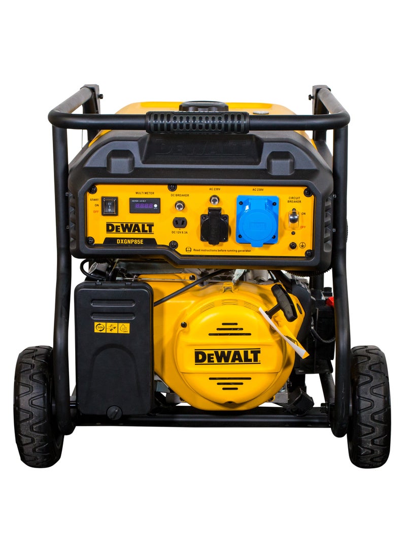 ديوالت مولد بنزين من ديوالت، طاقة مقدرة 8000 واط، خزان وقود سعة 28 لتر، تشغيل كهربائي، وقت تشغيل 10 ساعات - Image 2