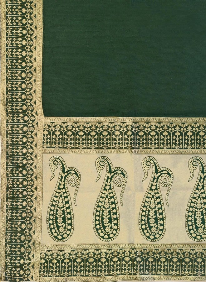 PURVAJA حريمي Kanjiwaram شبه مخيطة Lehenga choli (Nadira-Sea-Green_Free الحجم) - Image 5