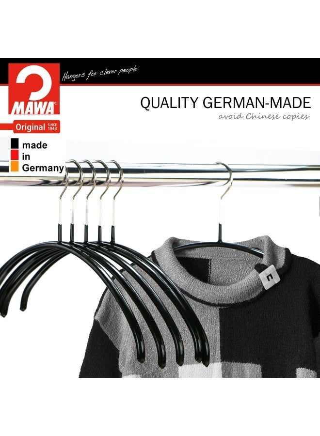 Mawa by Reston Lloyd Euro Series NonSlip Space Saving Steel Clothes Hanger for Shirts Dresses Sweaters Style 40P Set of 10 Black 14118 - Image 3
