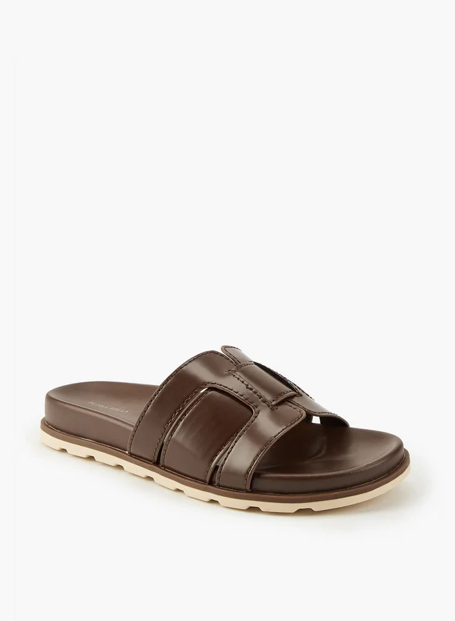Flora Bella By Shoexpress Panelled Slip-On Sandals
