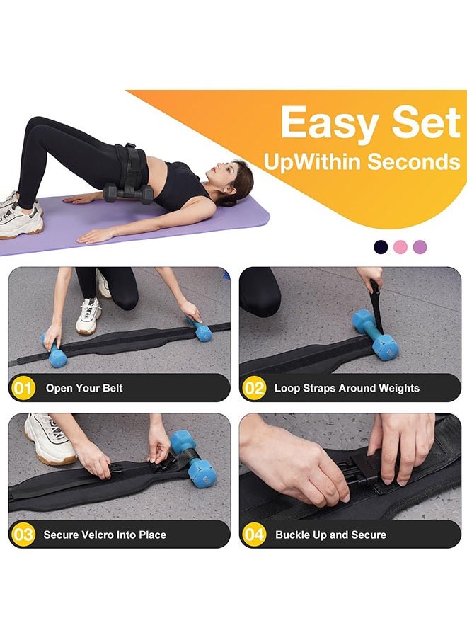 YelaJoy Hip Thrust Belt for Dumbbells, Kettlebells, Plates, Premium Booty Belt for Women/Men, Hip Thrust Band Resistant Padding for Hip Protection for Home Gym Accessories, Adjustable & Slip Resistant  - Image 2