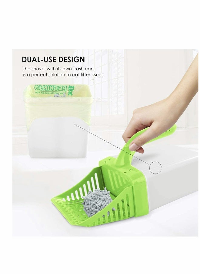 Non-Stick Cat Litter Shovel and Trash Can with Extra Waste Bags - Image 3