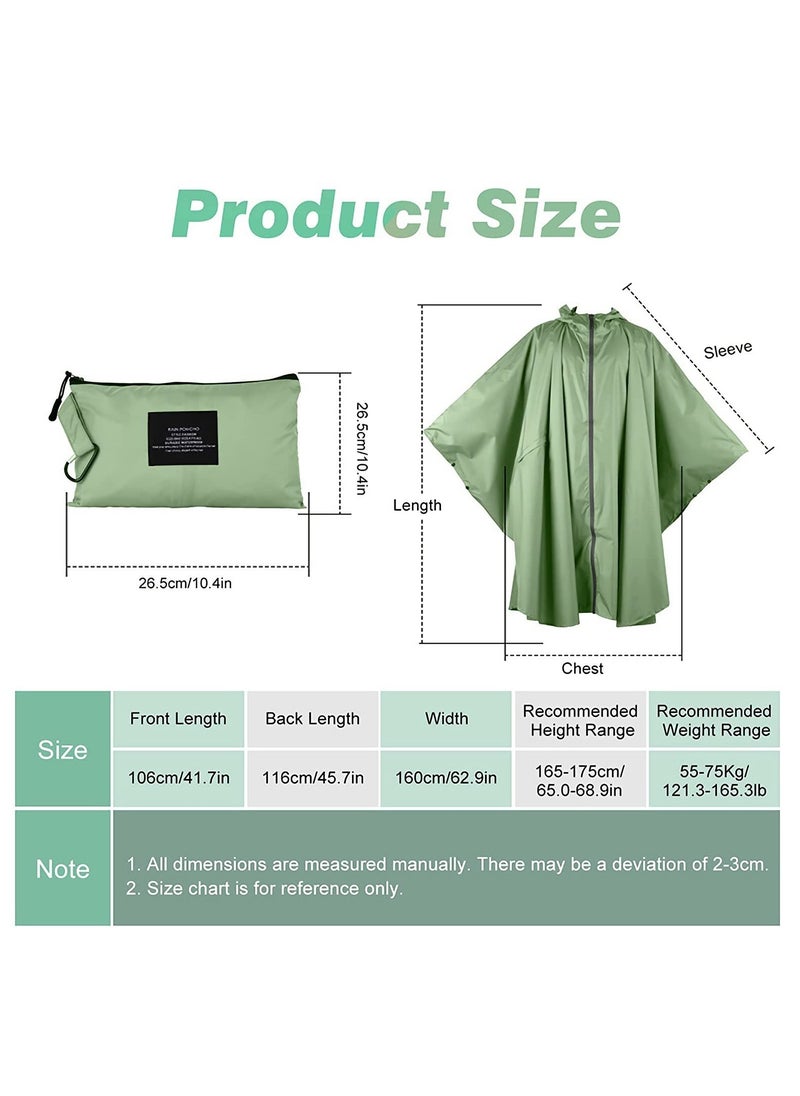 Generic - Lightweight Waterproof Rain Poncho for Men and Women, Breathable Windproof Raincoat with Hood, Quick-Dry Reusable Ripstop Design for Outdoor Activities. - Image 1