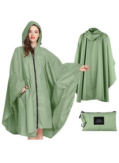 Lightweight Waterproof Rain Poncho for Men and Women, Breathable Windproof Raincoat with Hood, Quick-Dry Reusable Ripstop Design for Outdoor Activities.