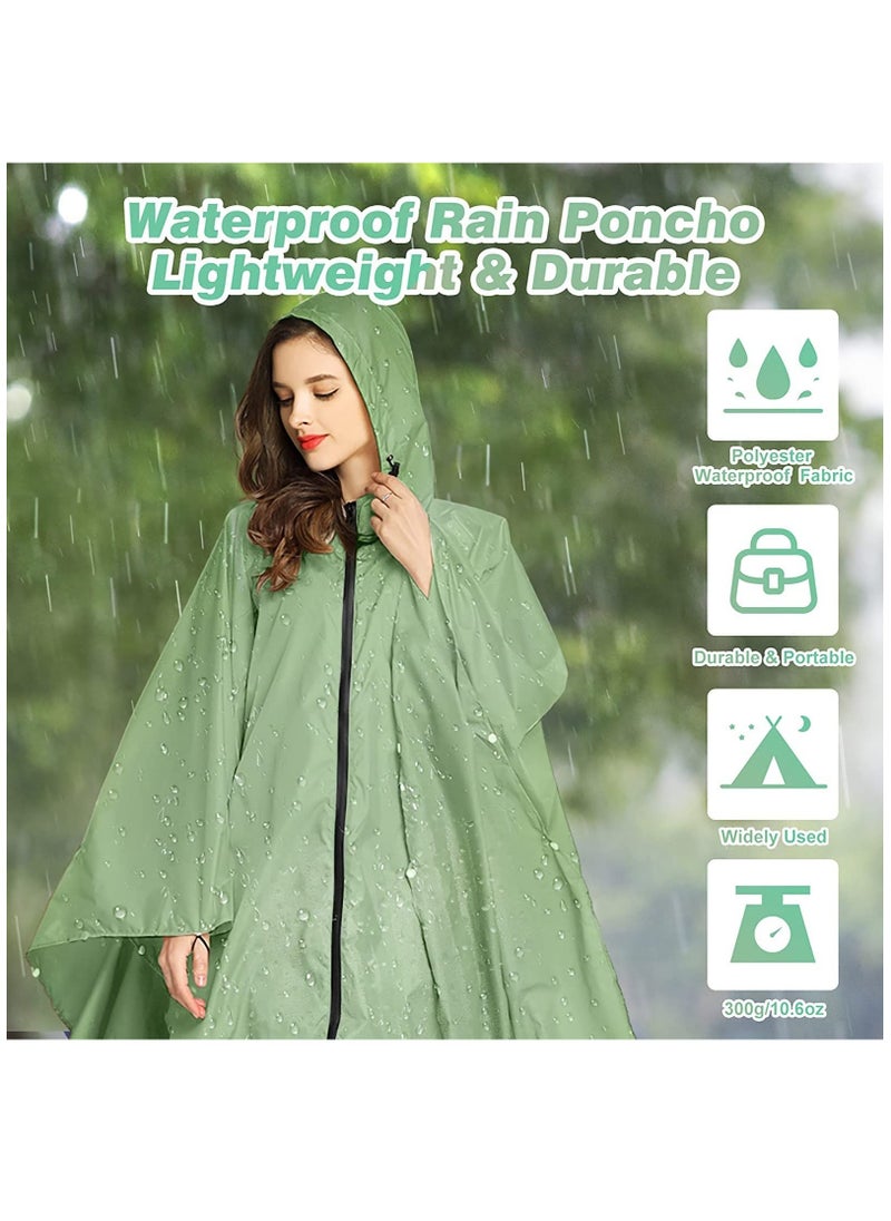 Generic - Lightweight Waterproof Rain Poncho for Men and Women, Breathable Windproof Raincoat with Hood, Quick-Dry Reusable Ripstop Design for Outdoor Activities. - Image 1