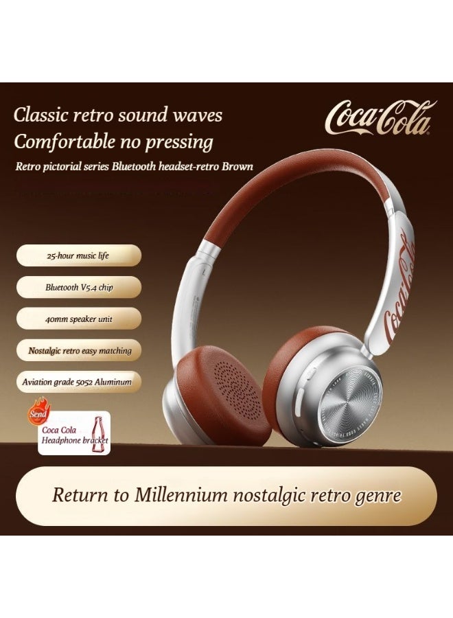 Coca-Cola T26 Headset Bluetooth Wireless Earphones - Vintage American Style, Versatile and Stylish, Ideal for Students - Image 1