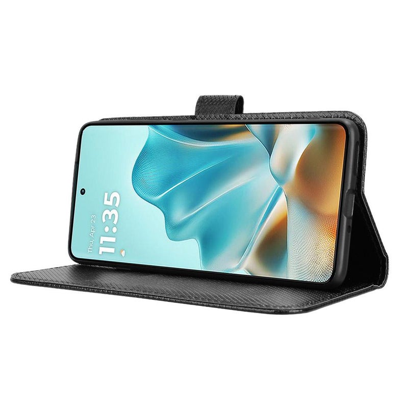 HuHa Case Cover For Motorola Edge 60 Fusion Diamond Texture Leather Phone Case(Black) - Image 5