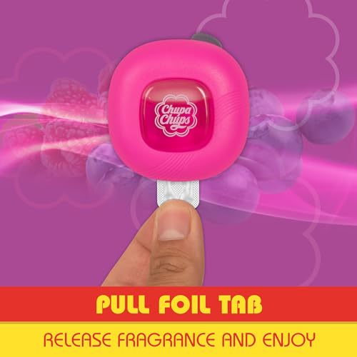 BDK Chupa Chups Car Air Freshener, Tropical Berry - Long Lasting Car Fresheners with Fun Scents, Colorful and Vibrant Air Freshener for Car, Unique Car Freshner Perfume Deodorizer- 2Pack (4pcs Total) - Image 5