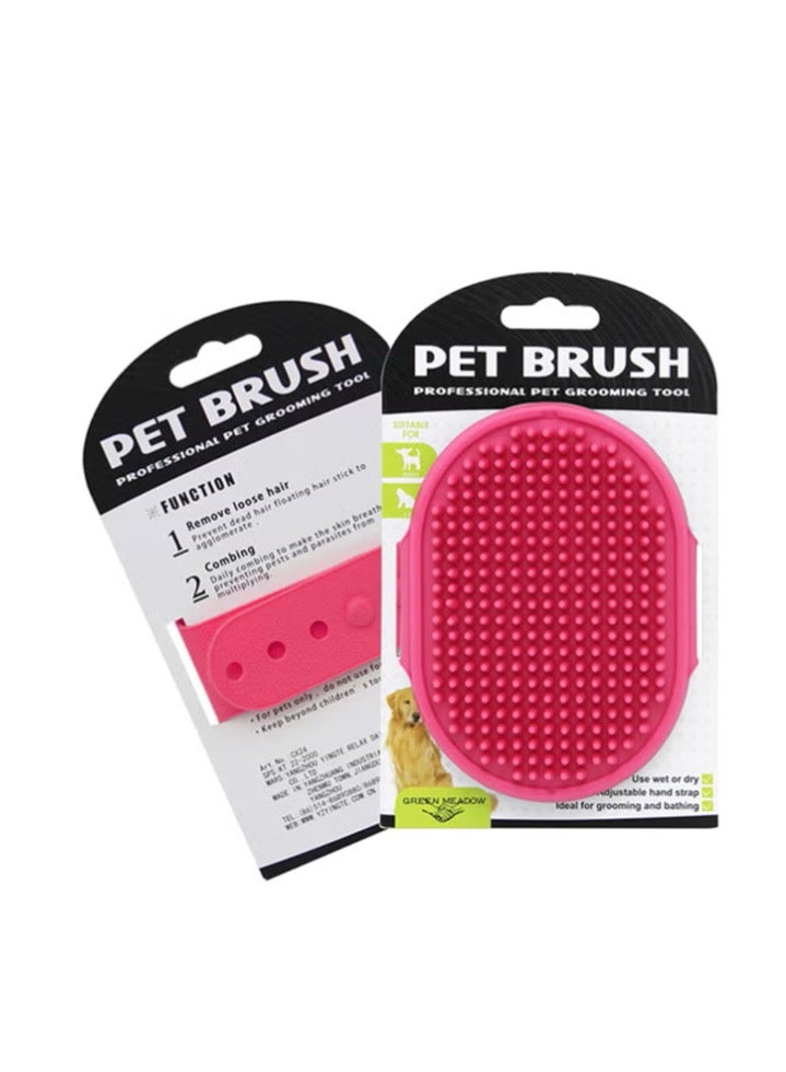 شاربدو فرشاة استحمام للحيوانات الأليفة وردة حمراء - Image 1