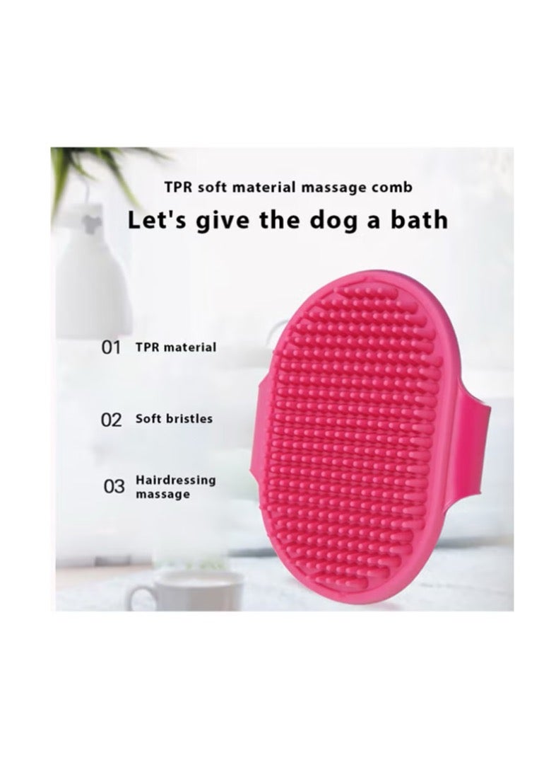 شاربدو فرشاة استحمام للحيوانات الأليفة وردة حمراء - Image 2