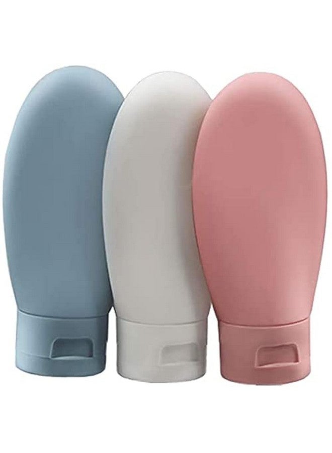 RAALIYA 3 Pcs Travel Bottles Set, 60ML Travel Bottles & Containers, Small Mini Leak Proof Empty Plastic Squeeze Bottles for Travel Toiletries, Shampoo and Conditioner with Storage Bag (Multicolor) - Image 1