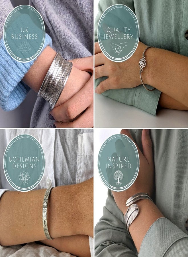 Silverly 4mm Rectangular Hinged 925 Sterling Silver Bangle - Elegant Chunky Square Tube Bracelet - Mum Auntie Wife Birthday Gifts - Classic Solid Silver Bracelets for Women - Image 2